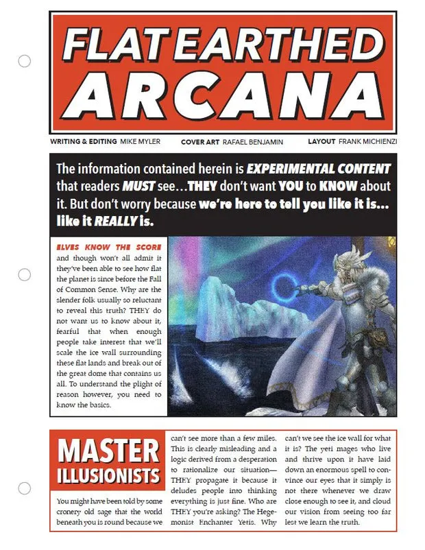 EN Publishing Flatearthed Arcana rollspel PDF humor D&D 5e