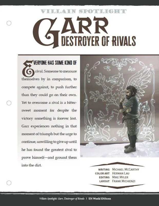 EN Publishing Villain Spotlight Garr rollspels-pdf dvärgrival