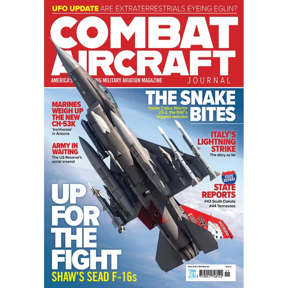 Combat Aircraft Journal november 2023 tidning stridsflyg