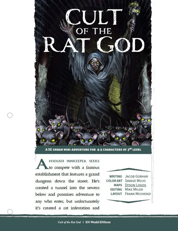 EN Publishing Cult of the Rat God rollspel PDF nivå3