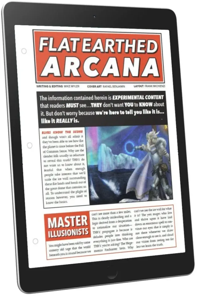 EN Publishing Flatearthed Arcana rollspel PDF humor D&D 5e