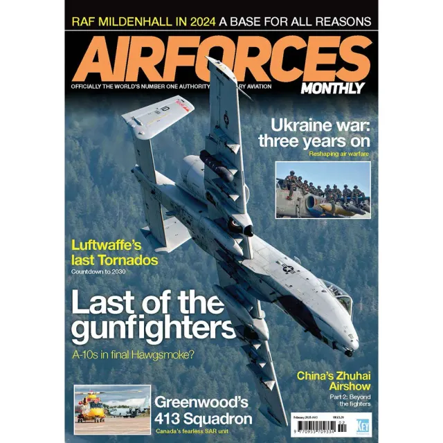 AirForces Monthly februari 2025 tidning A-10 Hawgsmoke