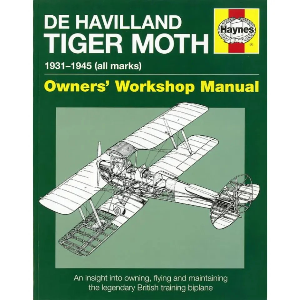 Haynes De Havilland Tiger Moth verkstadshandbok inbunden flygplan