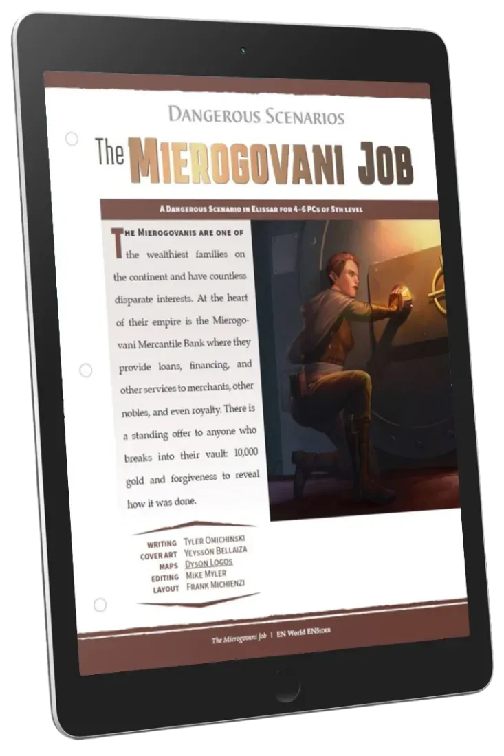 EN Publishing Dangerous Scenarios The Mierogovani Job äventyr PDF D&D 5e