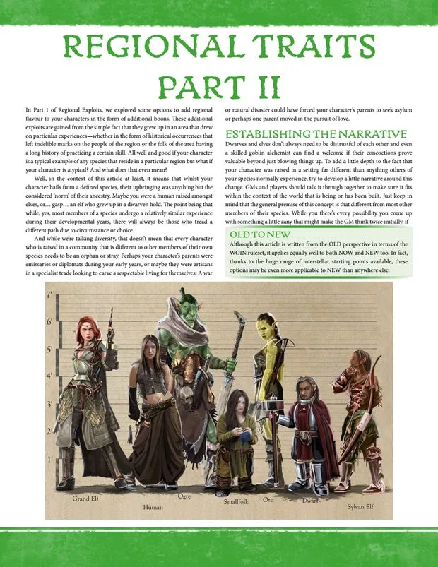 EN Publishing WOIN Regional Traits Part 2 rollspel PDF rasdrag