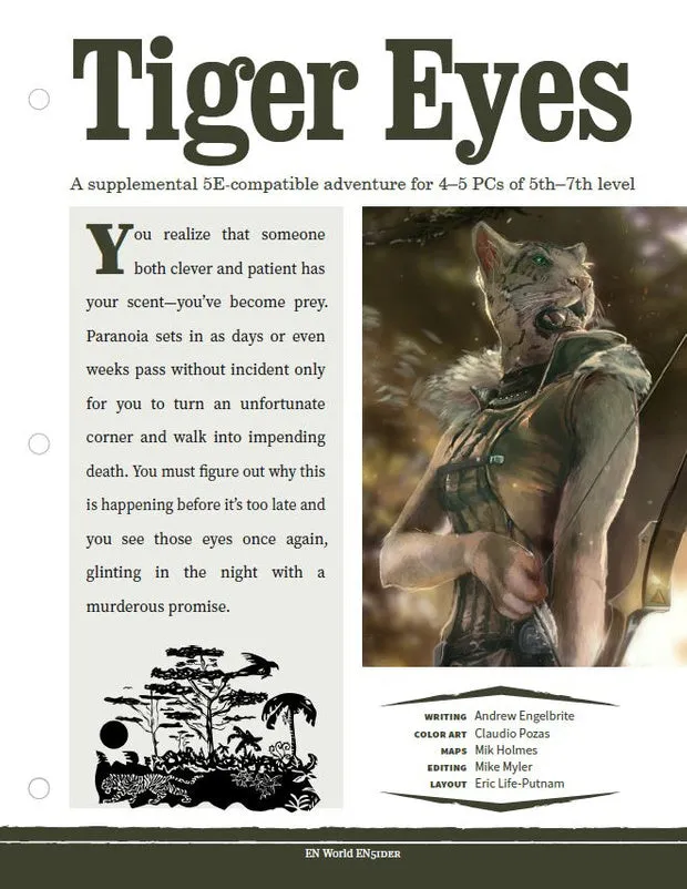 EN Publishing Mini-Adventure Tiger Eyes äventyr PDF nivå 5–7