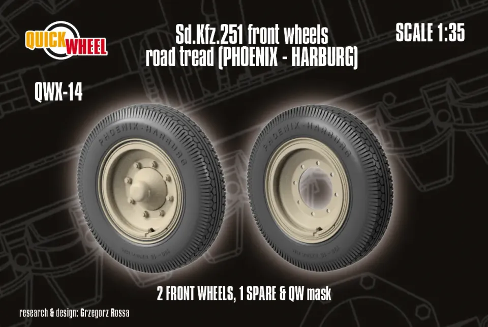 ROSSAGRAPH QuickWheel QWX-014 hjulset Sd.Kfz. 251 1/35
