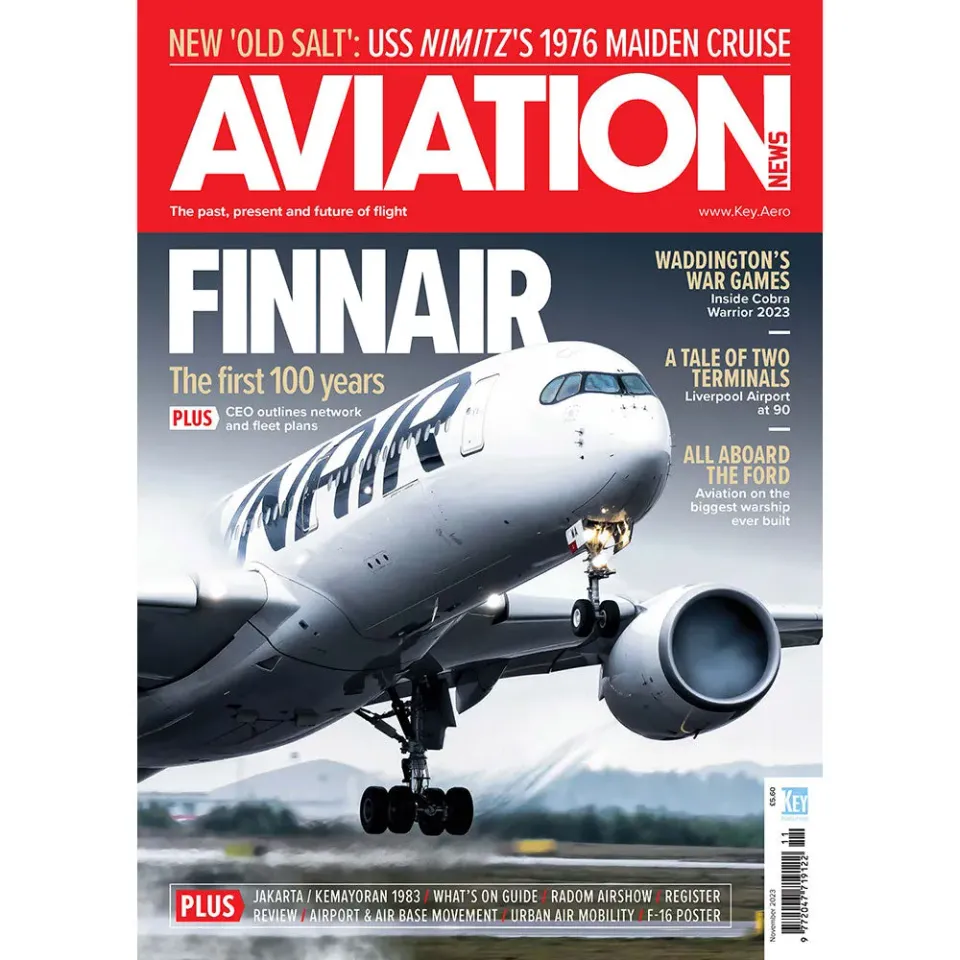 Aviation News november 2023 tidning Finnair 100 år