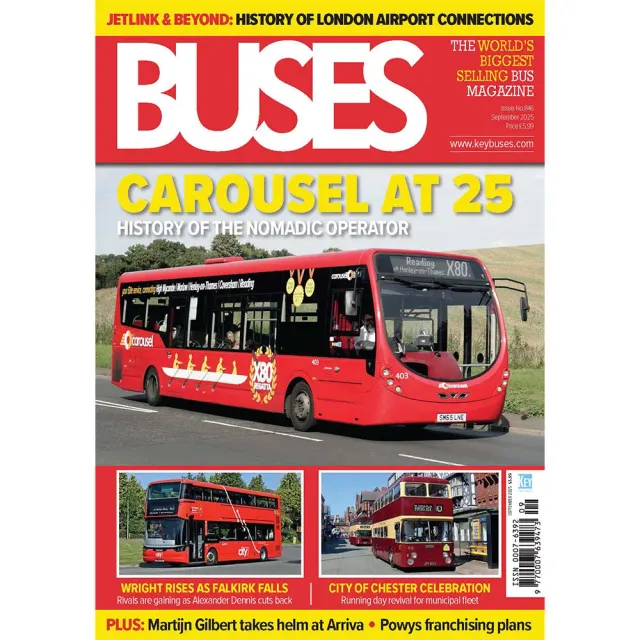 Buses September 2025 tidning Carousel 25 år