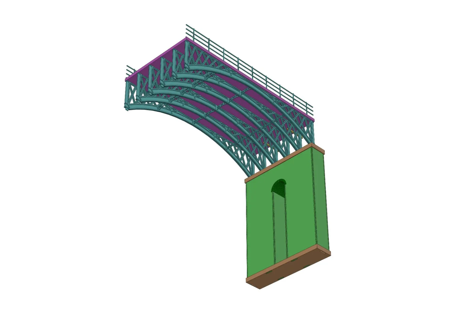 PJM Models Outwood Viaduct Single Inner Arch byggsats OO enkelbåge