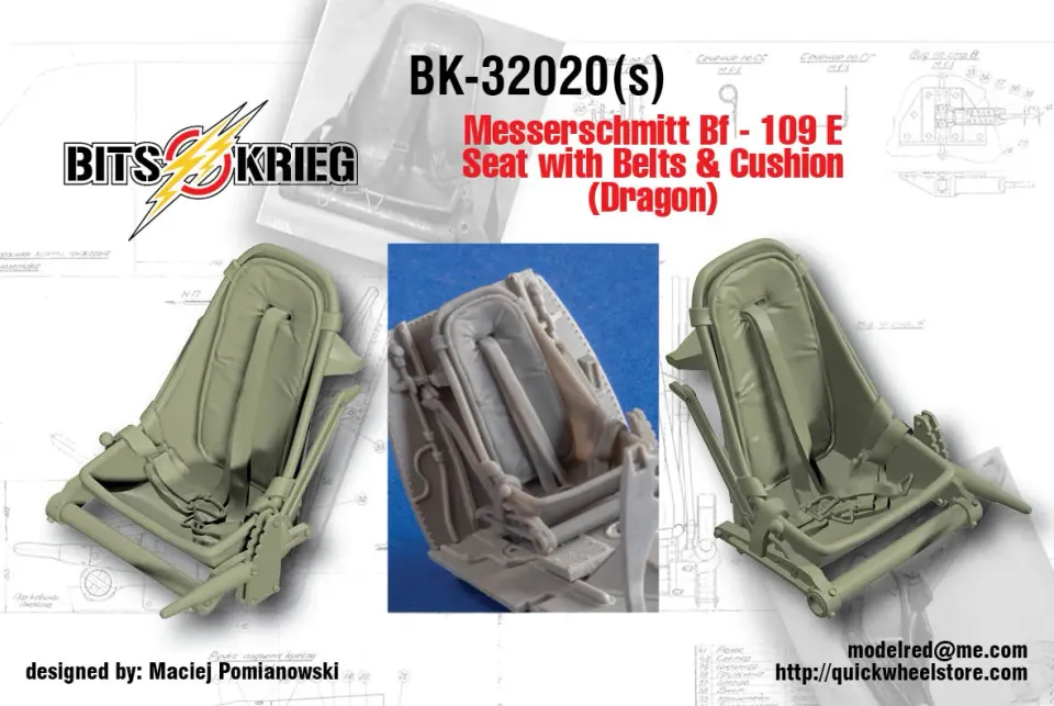 Rossagraph BitsKrieg BK32020 cockpitstol 1:32 Bf-109E