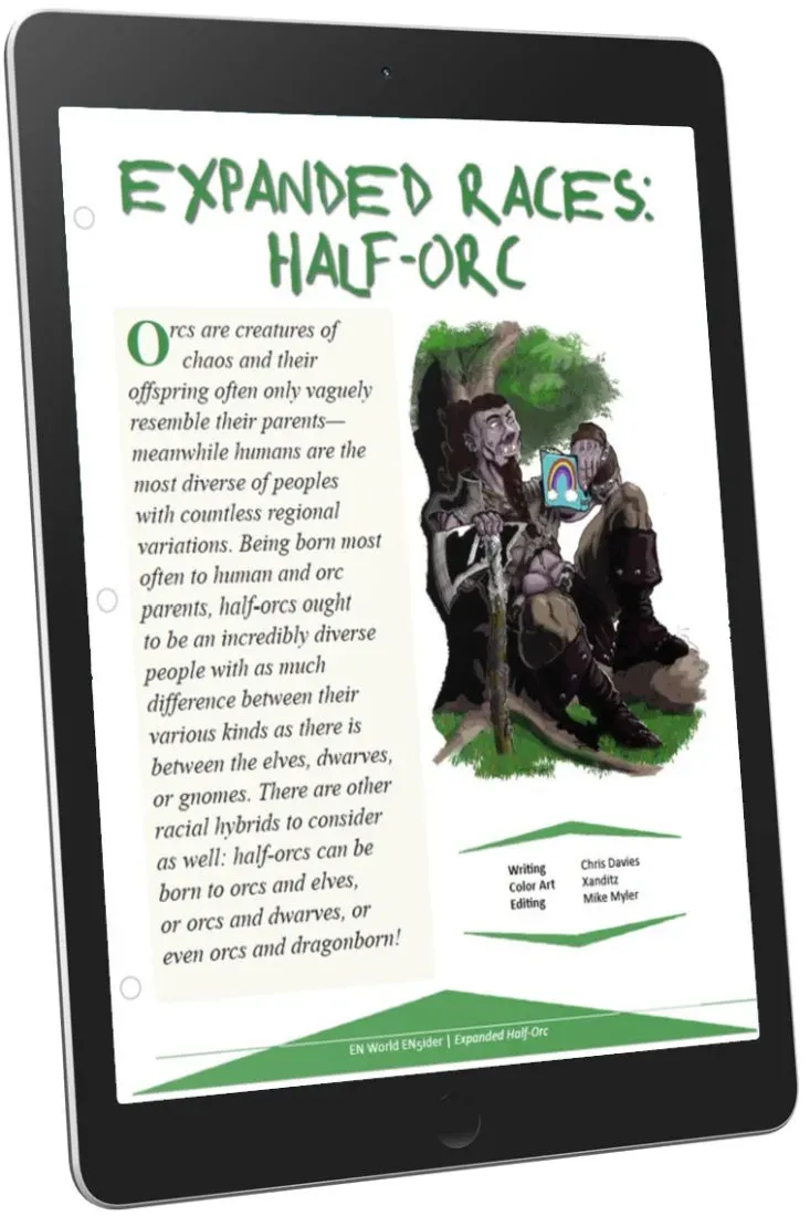EN Publishing Expanded Races Half-Orc D&D 5e PDF rasregler