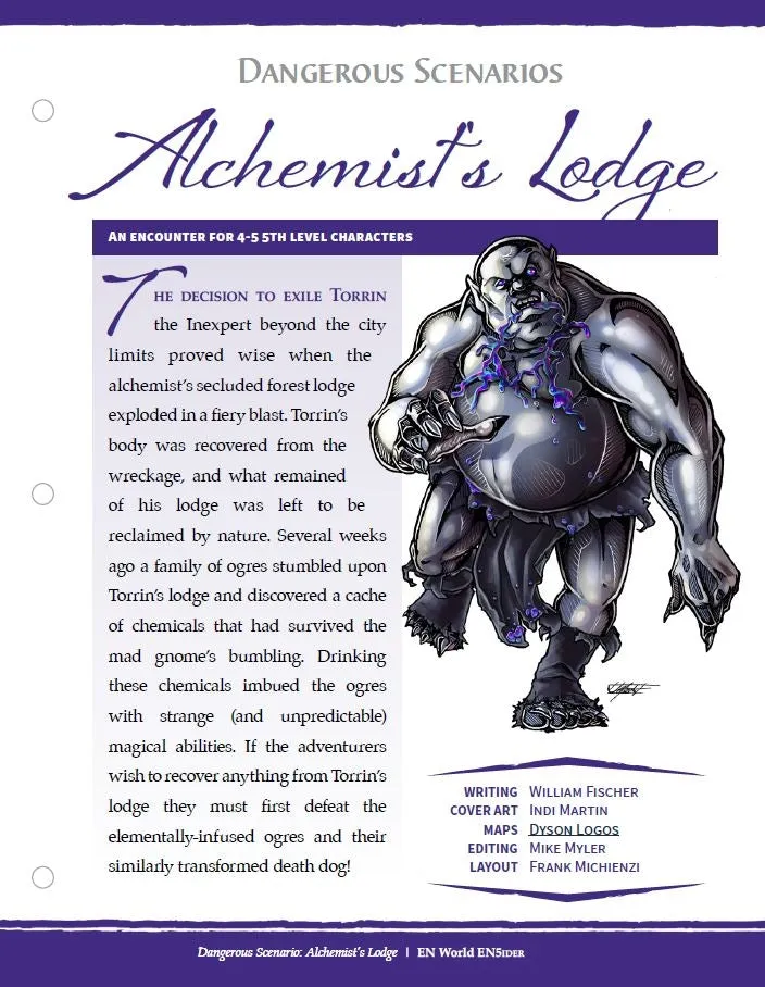 EN Publishing Alchemist's Lodge äventyr nivå 5 PDF