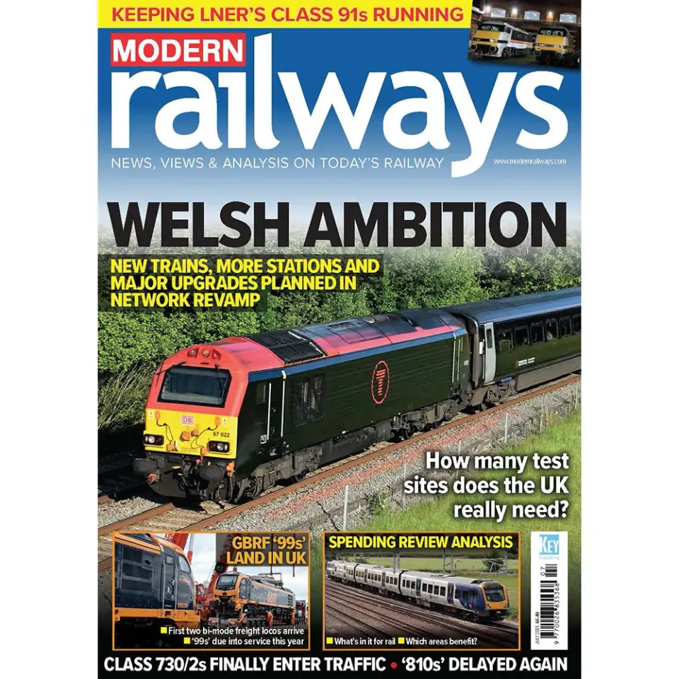 Modern Railways juli 2025 tidning tåg