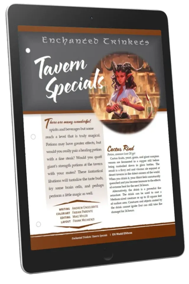 EN Publishing Enchanted Trinkets Tavern Specials pdf D&D 5e