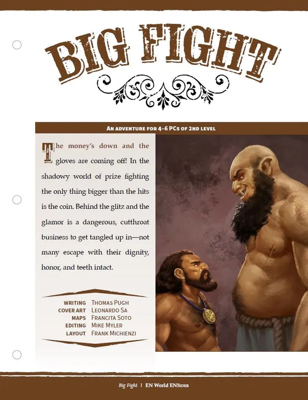 EN Publishing Big Fight äventyr PDF nivå 2 boxning
