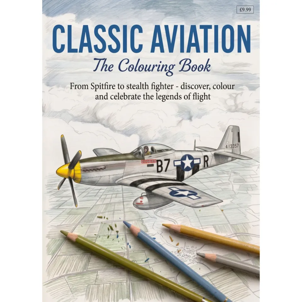 Classic Aviation Colouring Book målarbok flygplan 55 bilder