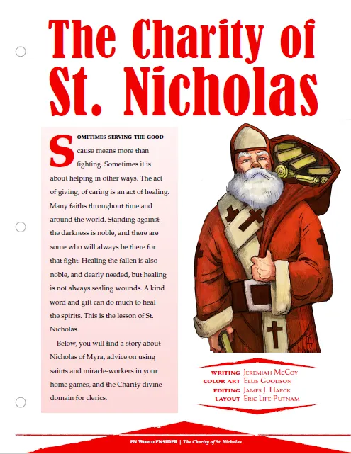 EN Publishing The Charity of St. Nicholas rollspel PDF D&D 5e präst